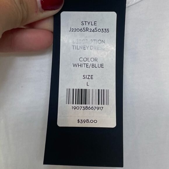 Veronica Beard Tilney Striped Jersey Paneled Cotton Poplin Midi Dress Large NWT - Picture 11 of 14